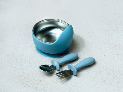 Suction Bowl with Cutlery