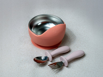 Suction Bowl with Cutlery