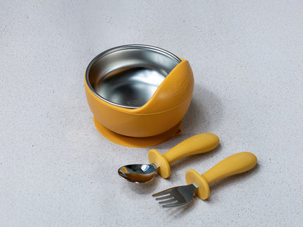 Suction Bowl with Cutlery
