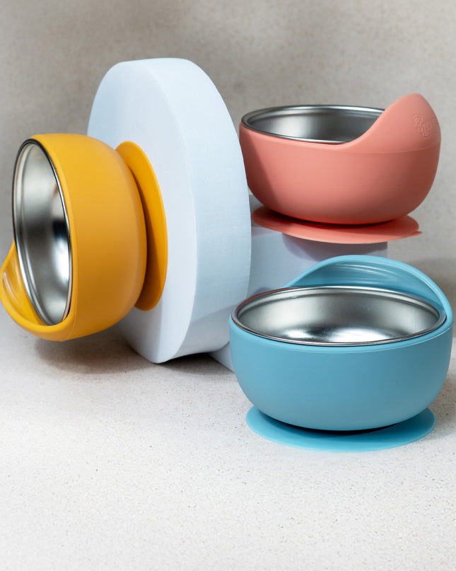 Suction Bowl with Cutlery