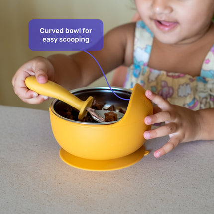 Suction Bowl with Cutlery