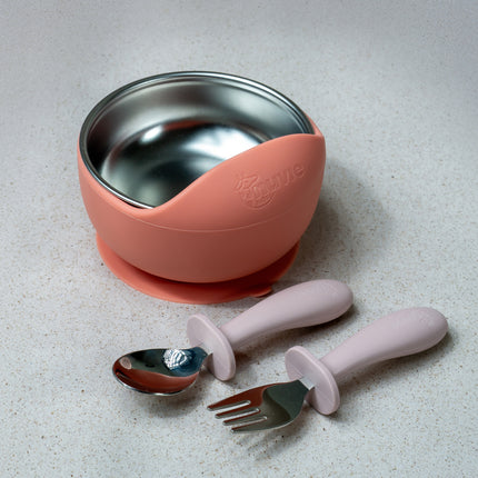 Suction Bowl with Cutlery